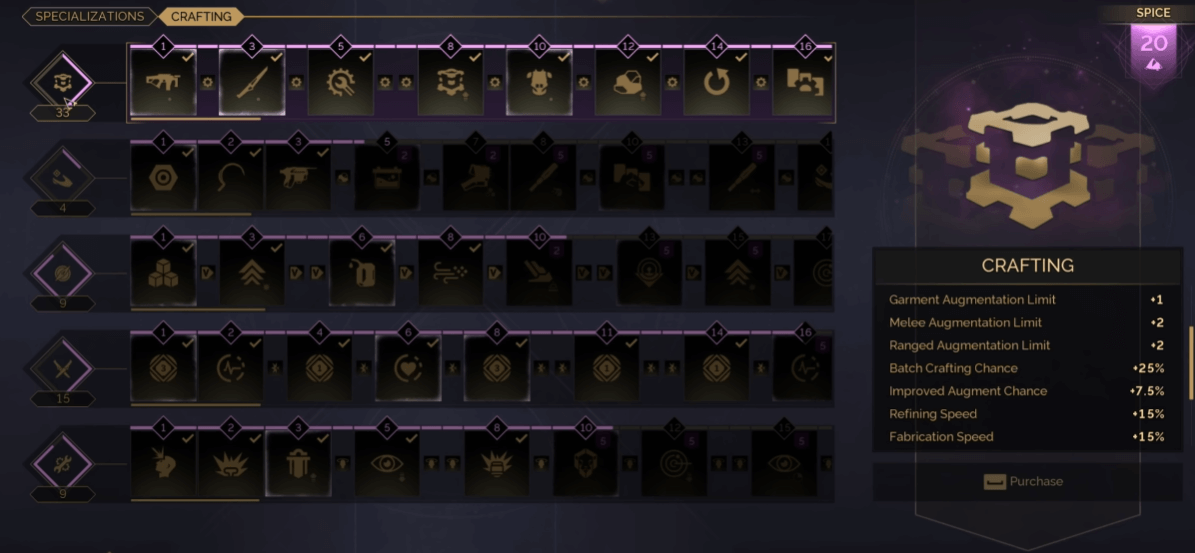 dune awakening chapter 3 specializations and crafting professions